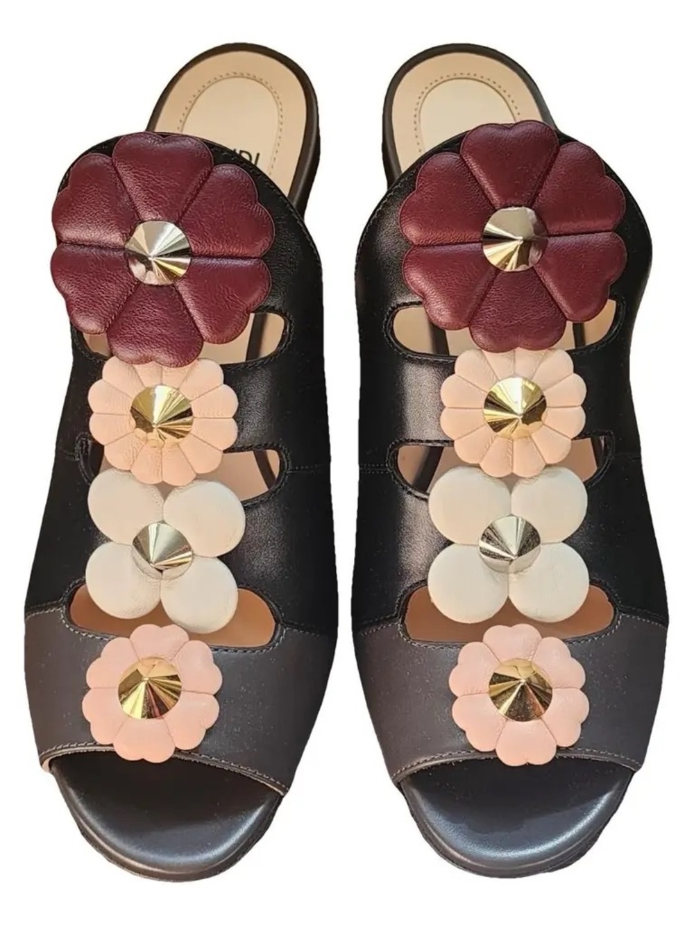 Fendi Floral Heels Shoes size 37.5